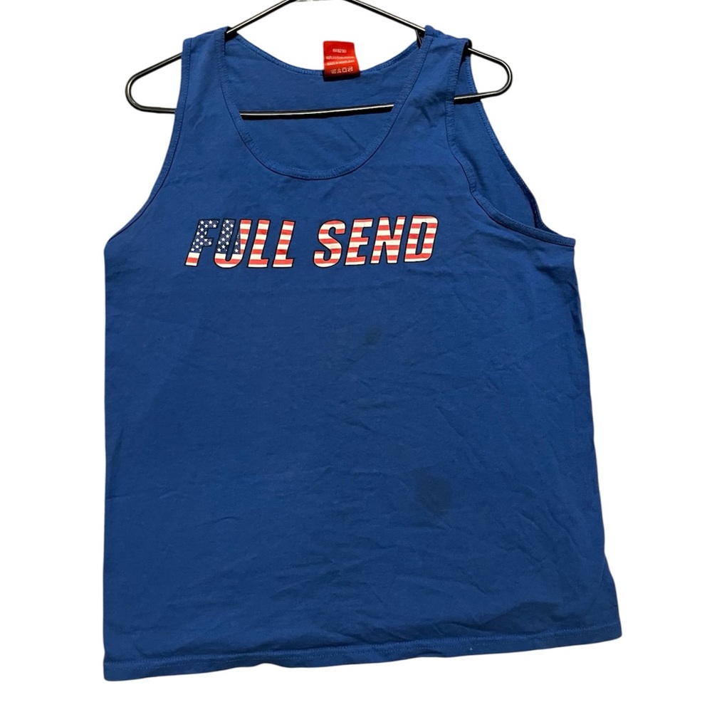 Blue 'Full Send' Tank Top